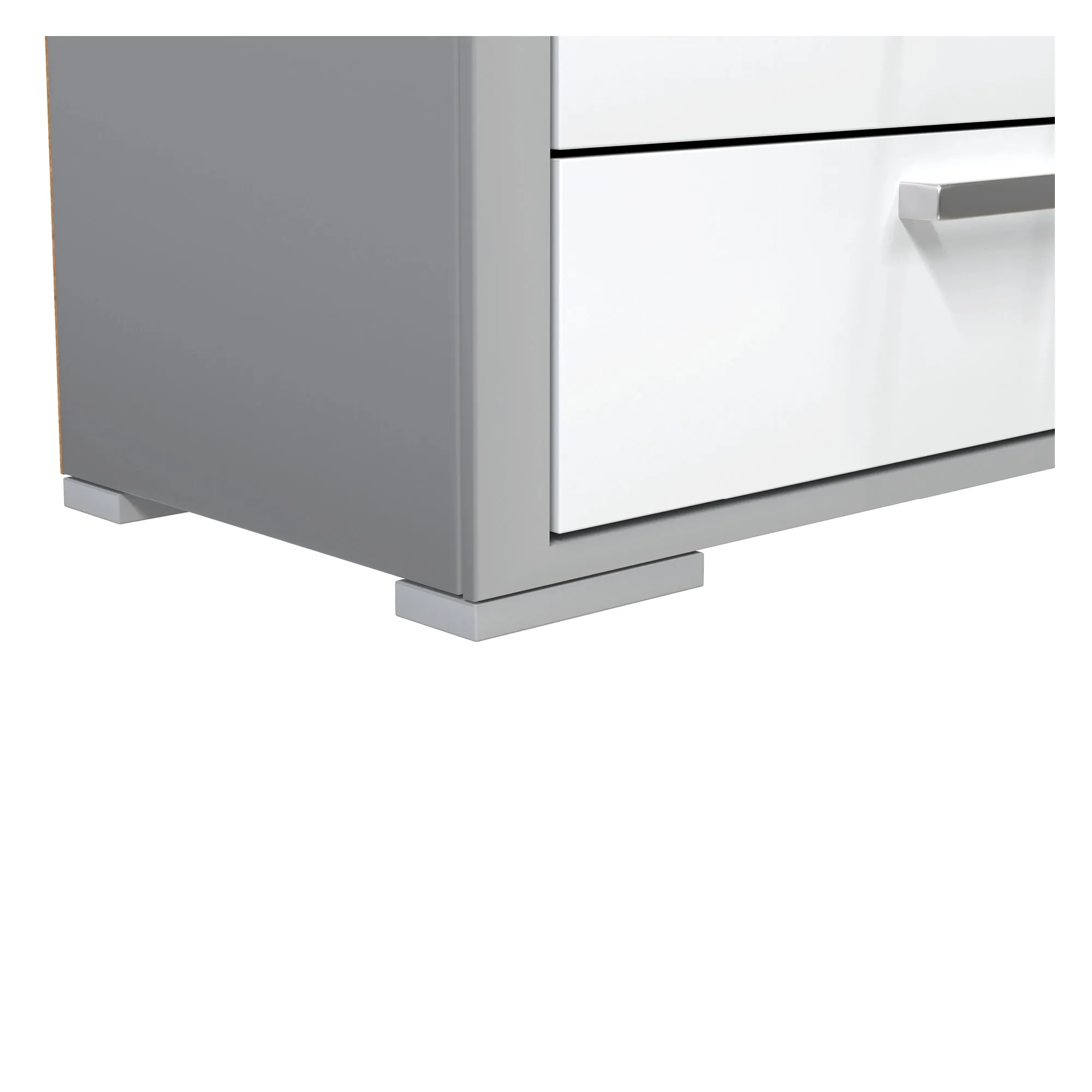 Karlstad Wardrobe - Light gray and white