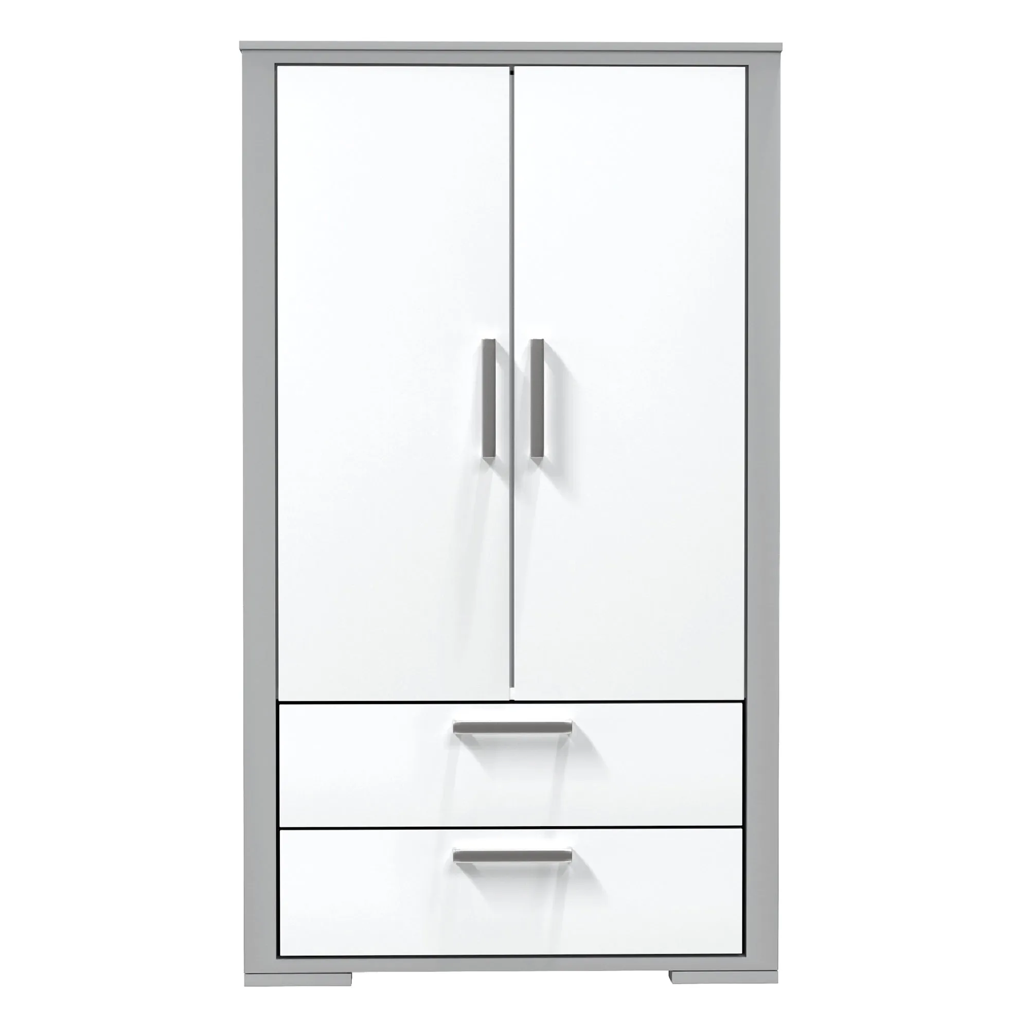 Karlstad Wardrobe - Light gray and white