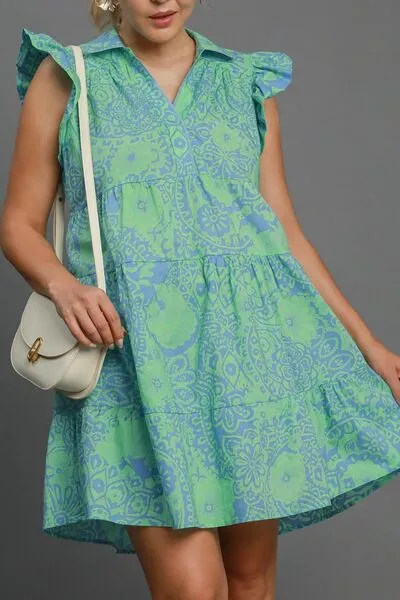 Kirsten Ruffle Cap Sleeve Dress