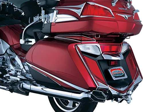 Kuryakyn 3237 Motorcycle Lighting Accessory: Vertical Rear LED Running/Brake Light Strips with Red Lenses for 2012-17 Honda Gold Wing GL1800 & F6B Motorcycles, Chrome, 1 Pair