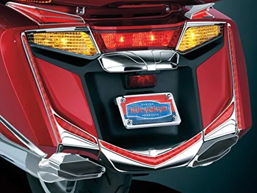Kuryakyn 3237 Motorcycle Lighting Accessory: Vertical Rear LED Running/Brake Light Strips with Red Lenses for 2012-17 Honda Gold Wing GL1800 & F6B Motorcycles, Chrome, 1 Pair