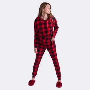 Ladies 2-PC Brushed Waffle Cozy Pajama Set