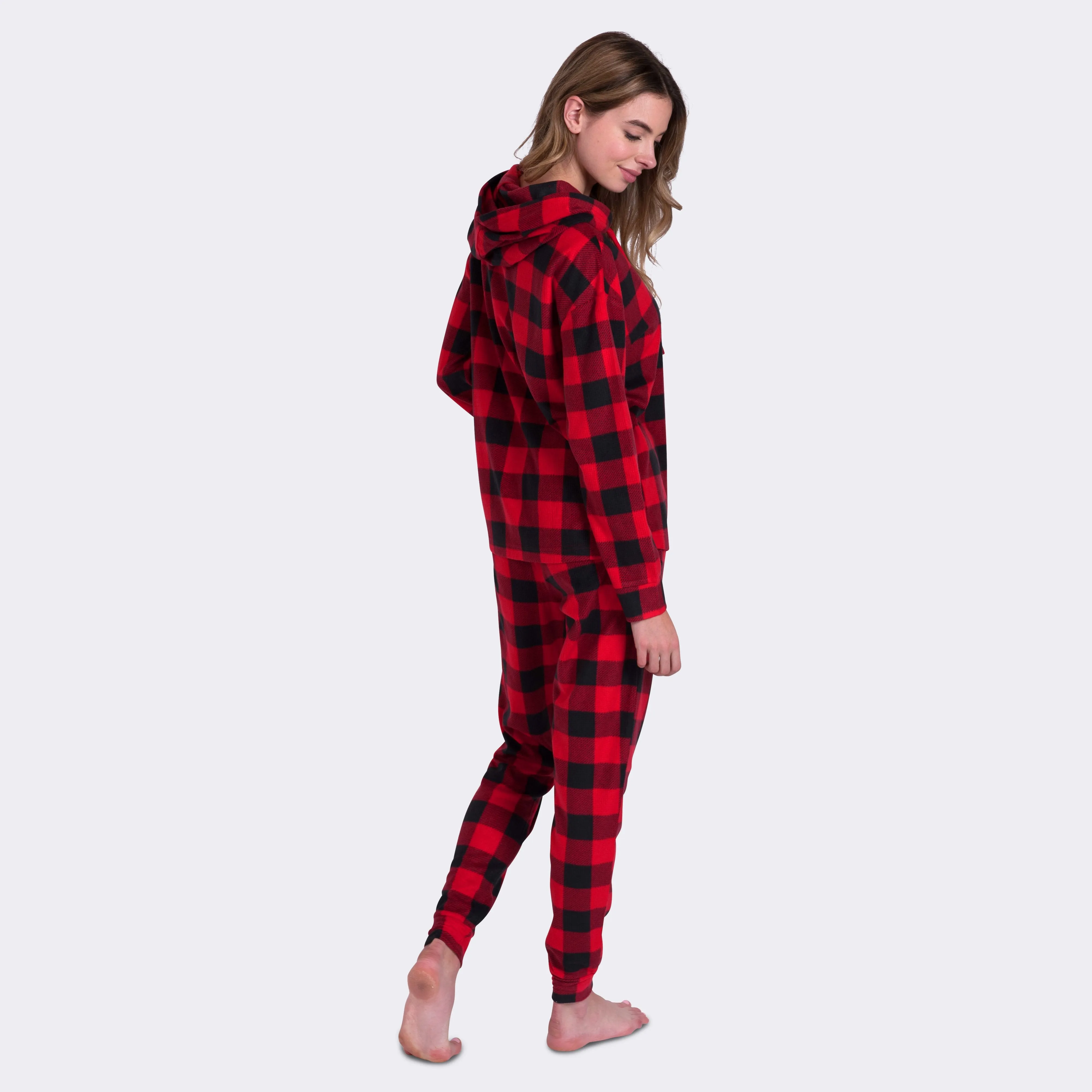 Ladies 2-PC Brushed Waffle Cozy Pajama Set