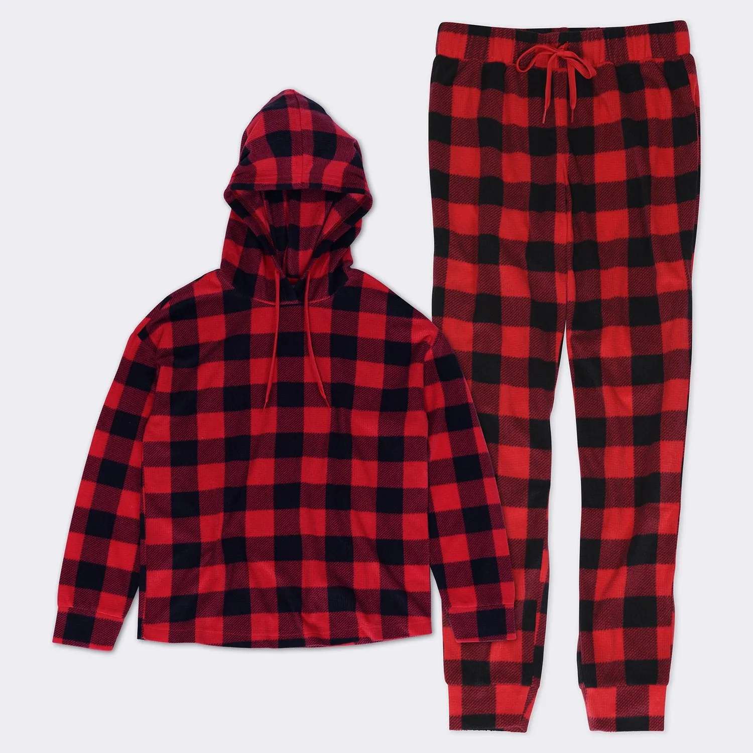 Ladies 2-PC Brushed Waffle Cozy Pajama Set
