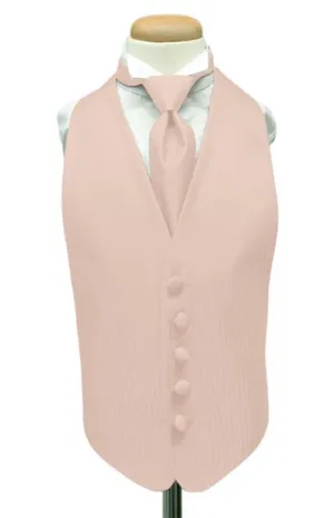 Light Pink Herringbone Kids Tuxedo Vest