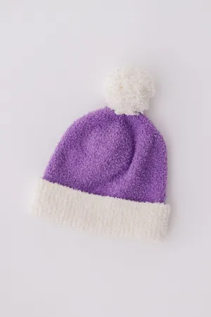 Lilac/Coconut Cozy Pom Beanie