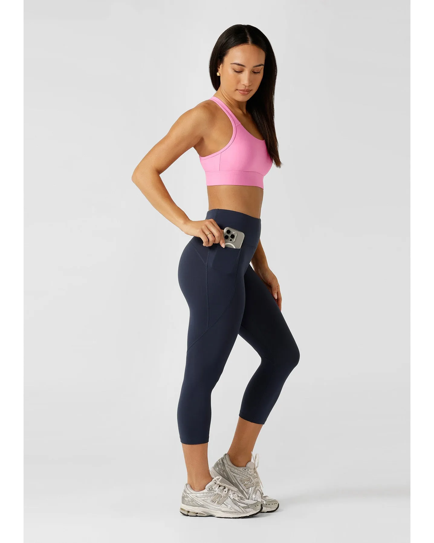 Lorna Jane Amy No Ride Phone Pocket 7/8 Leggings - Imperial Blue
