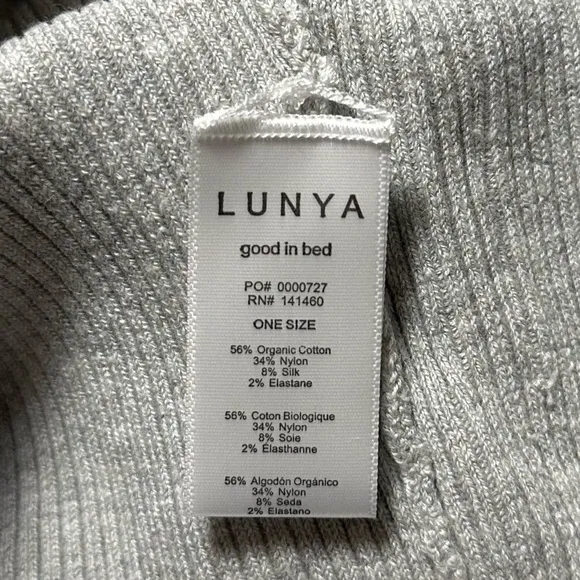 Lunya Cozy Cotton Silk Bike Short Gray NEW