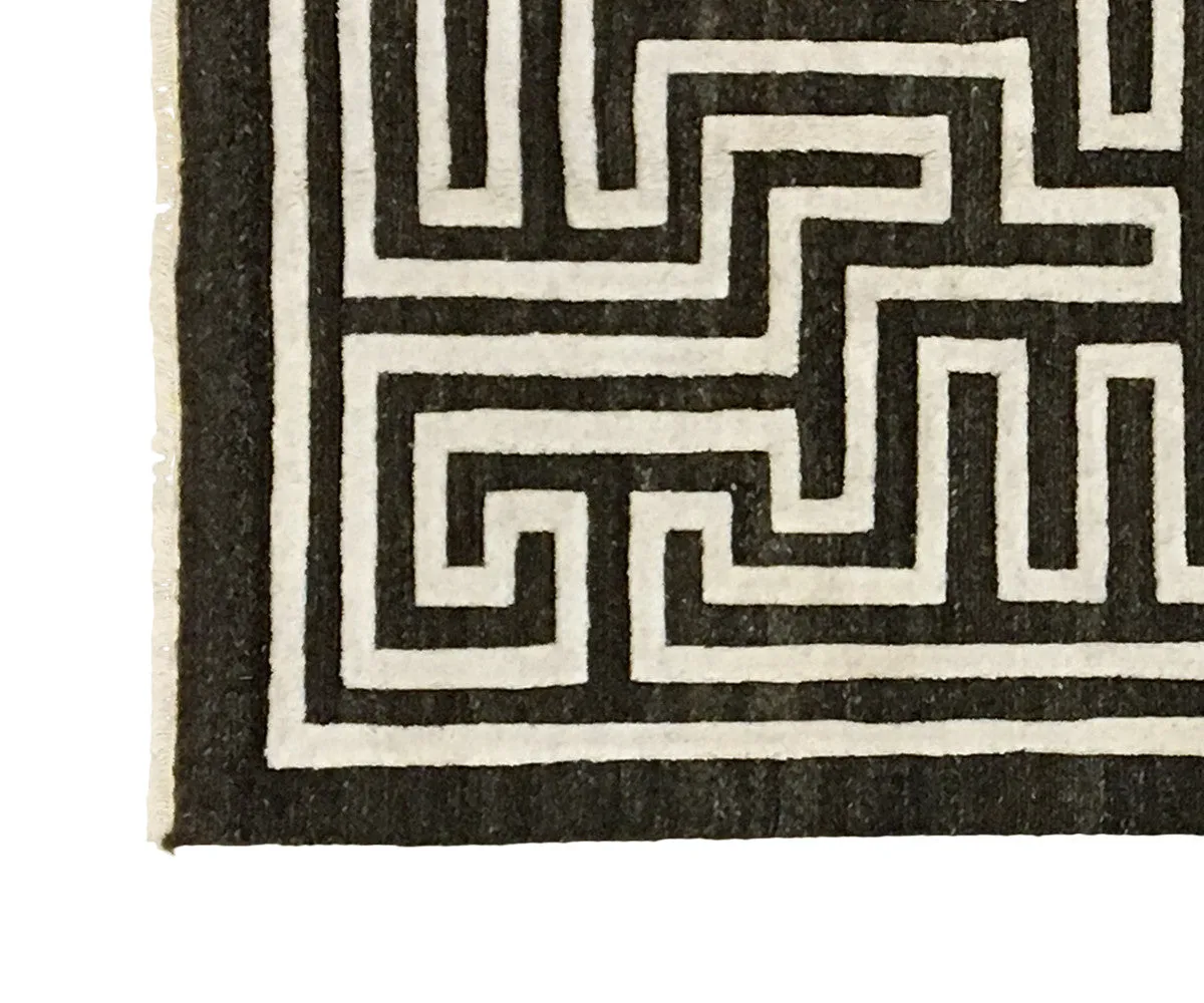 Maze Rug in Dark Natural Wool Limited Edition