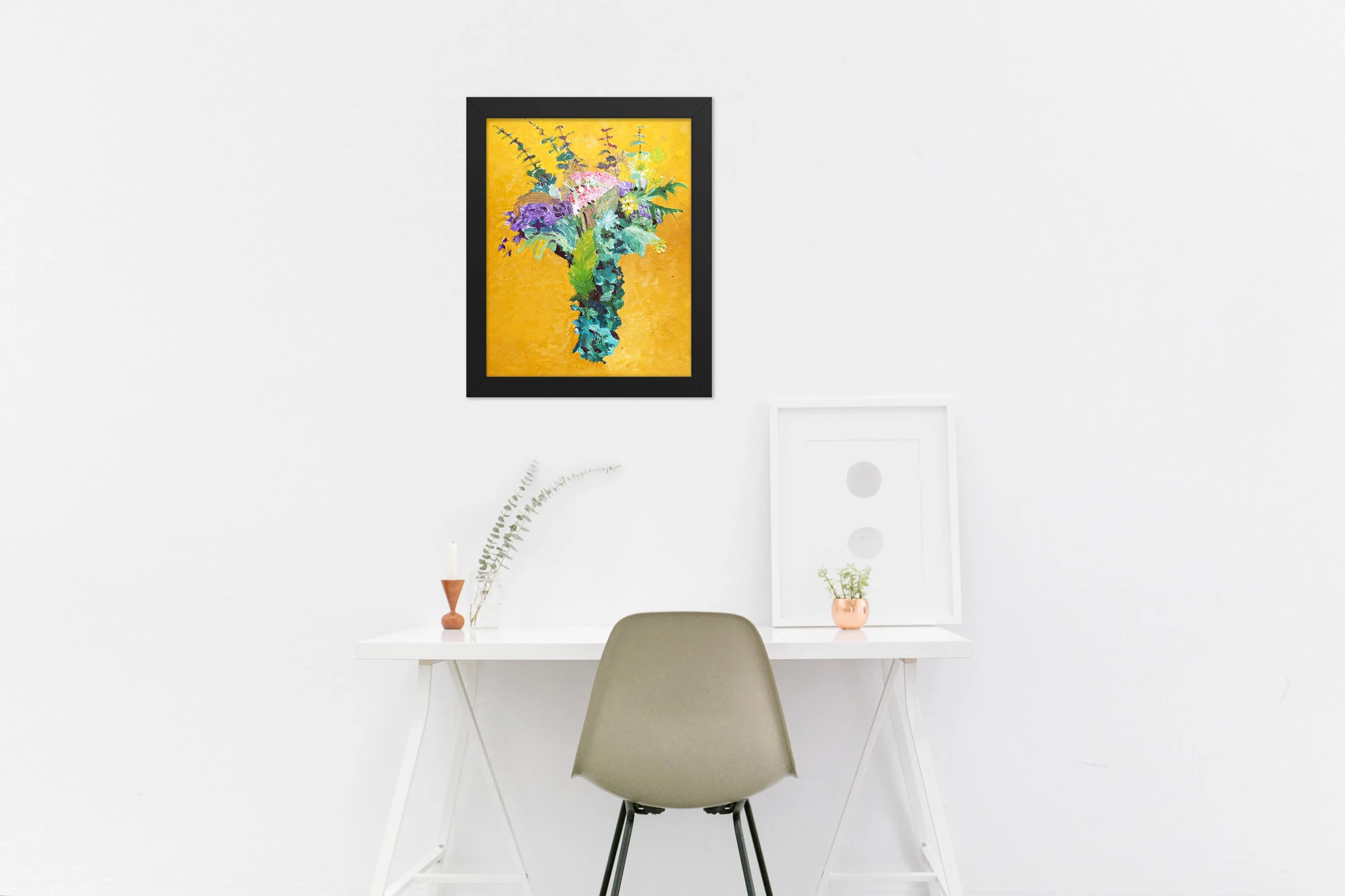 MCG Flower Bouquet Framed Art Print