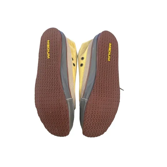 Men 12 Eric Meyer Medium Group Lace-Up Leather Sneakers Shoes Yellow Brown
