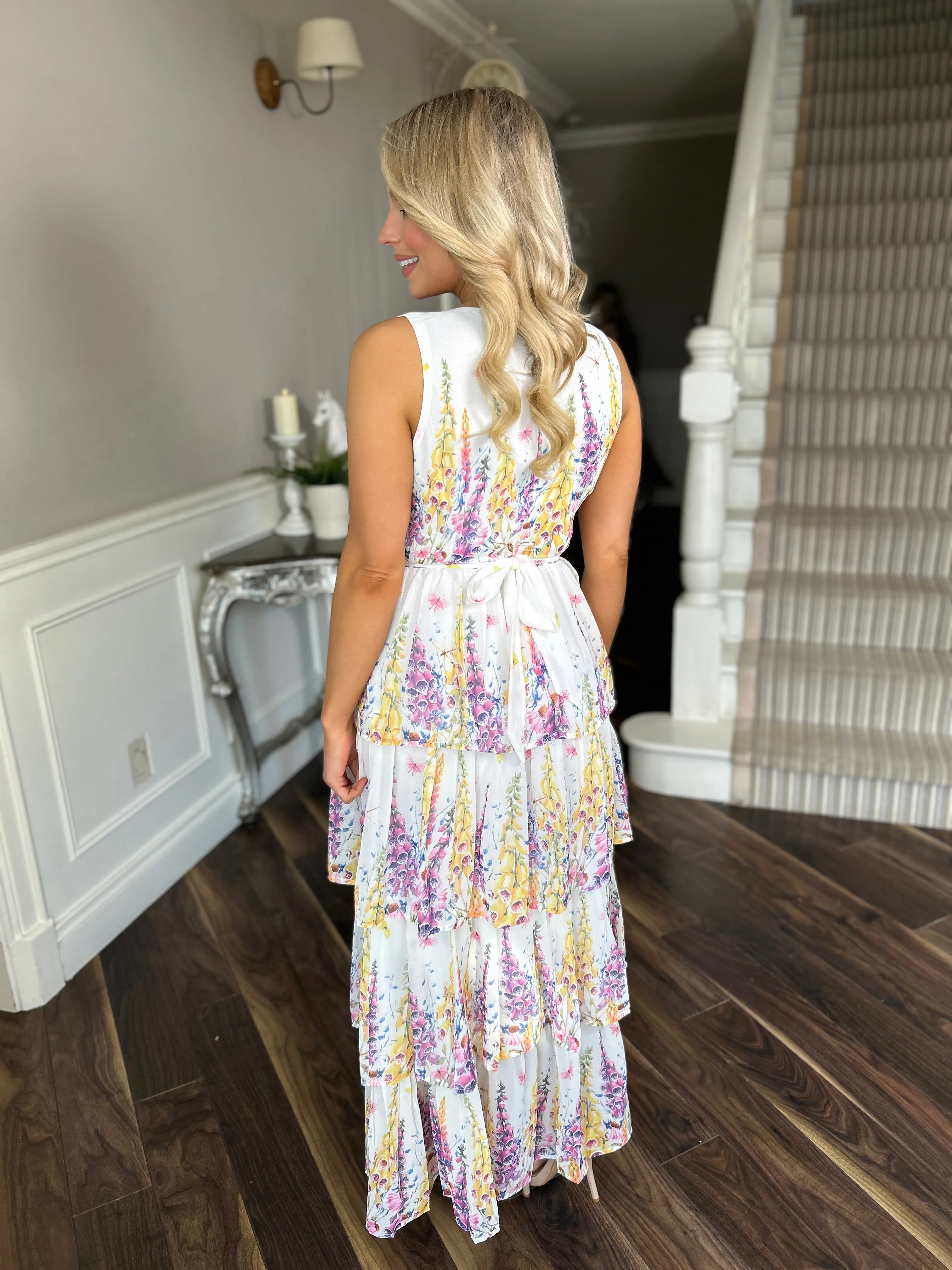 Missy Tiered Cream Dress