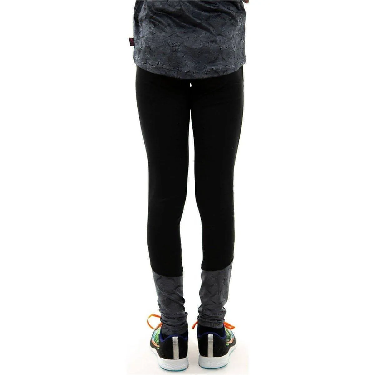 More Mile Girls Long Running Tights - Black