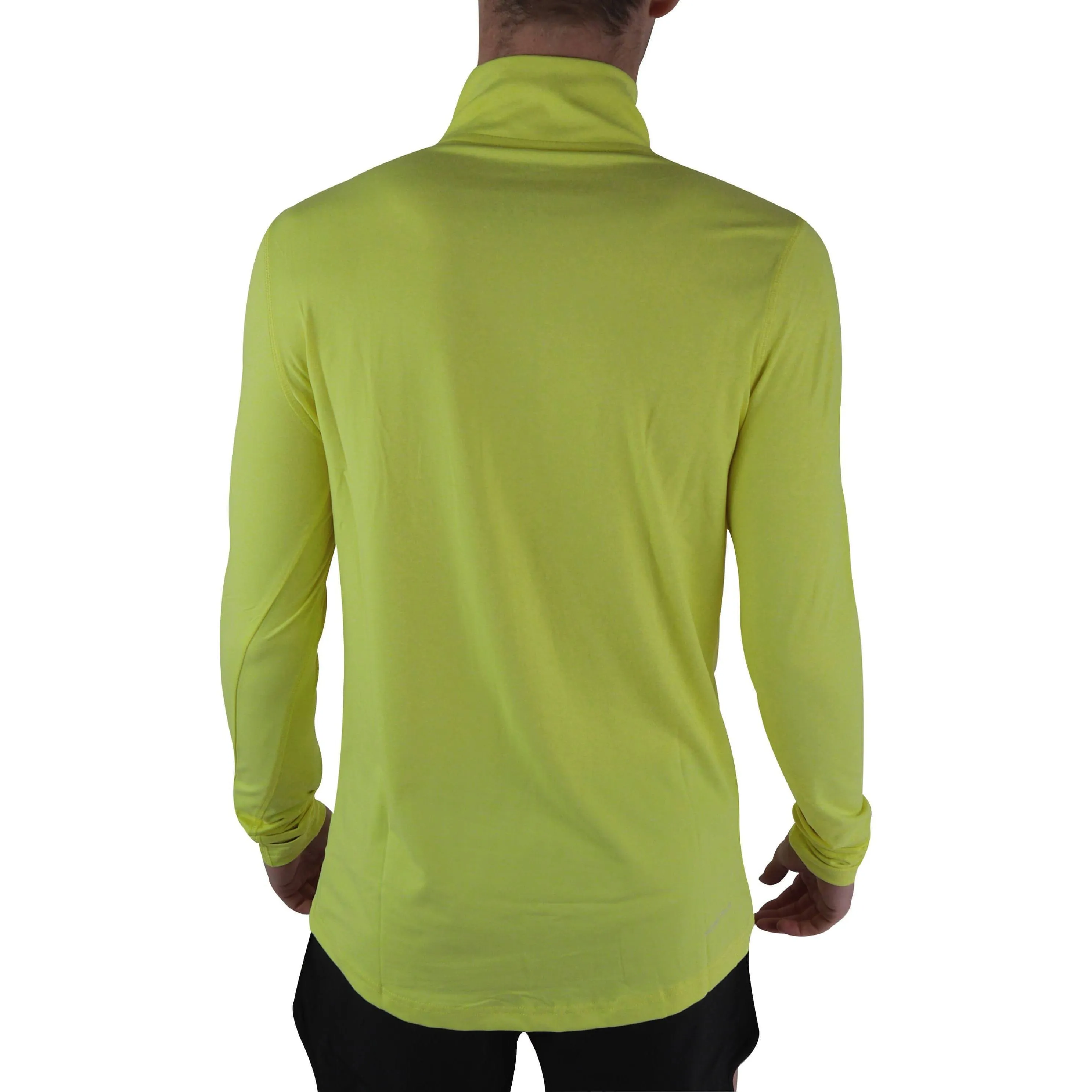 More Mile Half Zip Long Sleeve Mens Running Top - Yellow