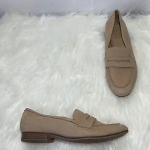 Naturalizer Juliette 2 Tan Suede Penny Loafer Flats Sz 8M