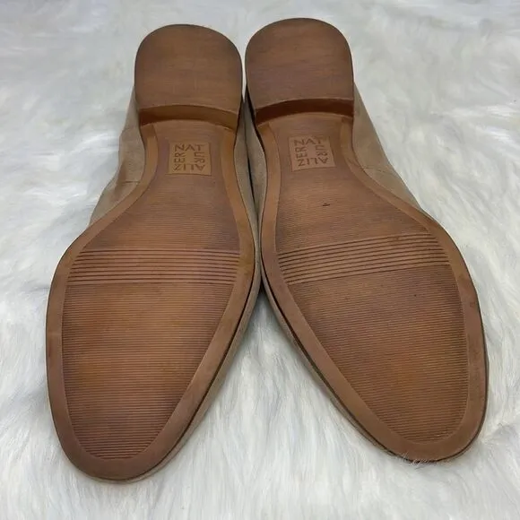 Naturalizer Juliette 2 Tan Suede Penny Loafer Flats Sz 8M