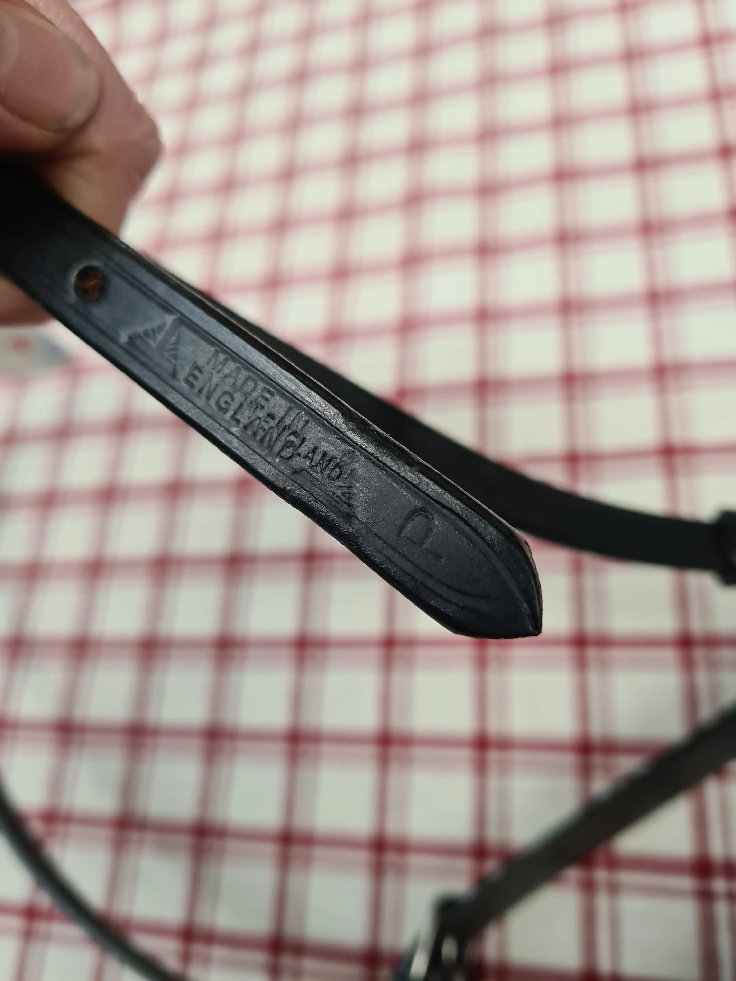 New dever black and brown english leather running martingale size pony FREE POSTAGE *