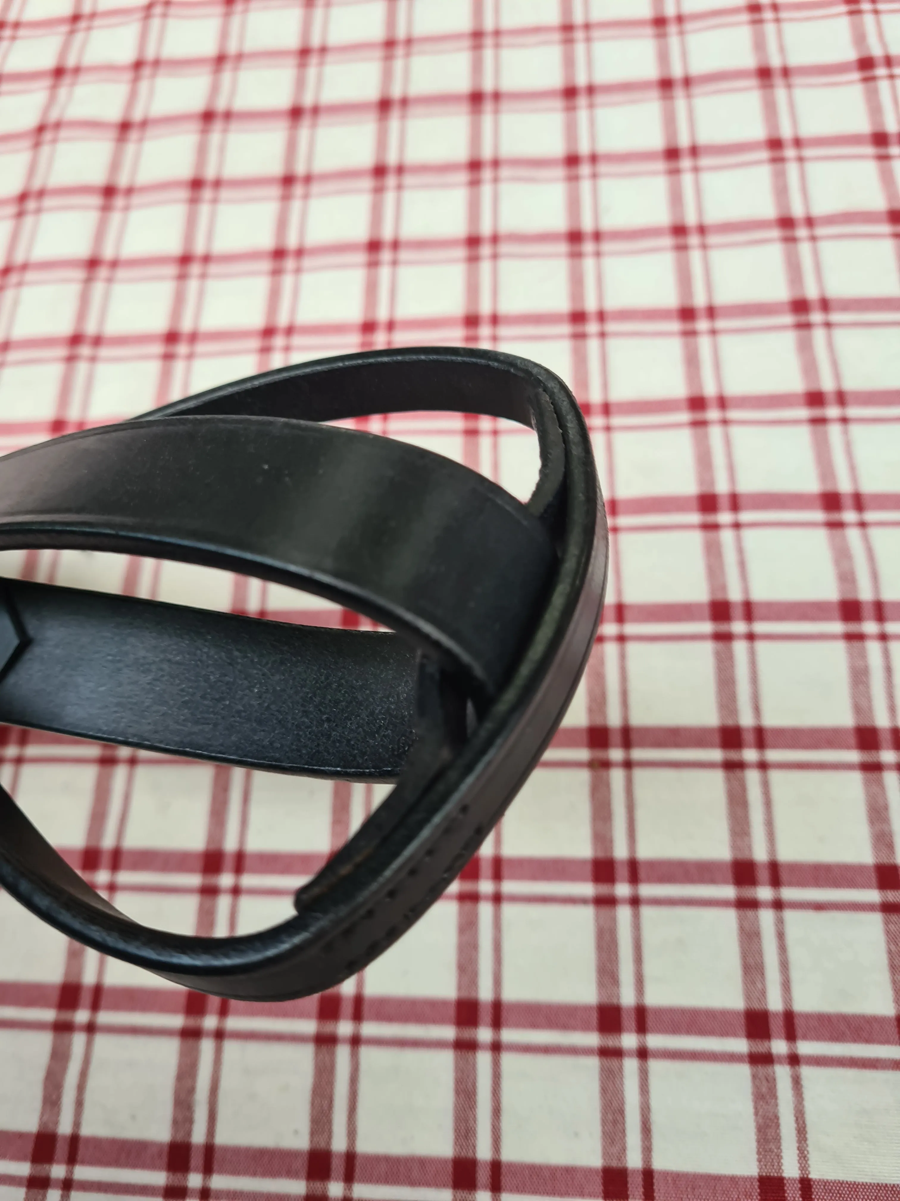New dever black and brown english leather running martingale size pony FREE POSTAGE *