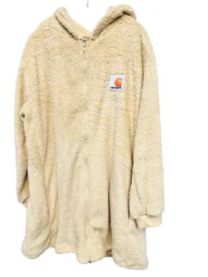 NEW Retails $80, Women's Carhartt Dupe Ultra Cozy Sherpa Hooded Sweater, Full Zip, Sz L