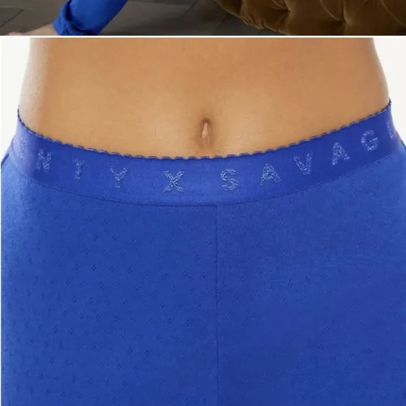 NWT Savage X Fenty jersey pajamas set, blue sz small &amp; x-small