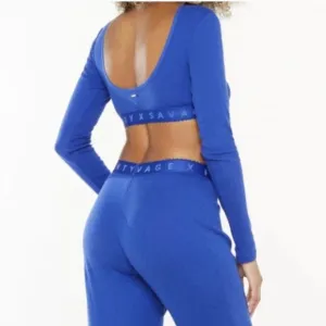NWT Savage X Fenty jersey pajamas set, blue sz small &amp; x-small