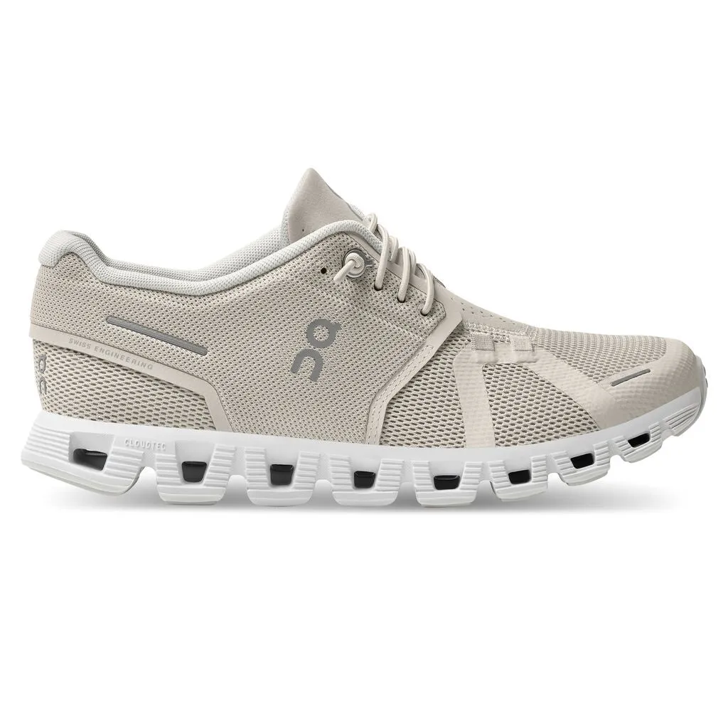 On Running Cloud 5 (Womens) - Pearl/White