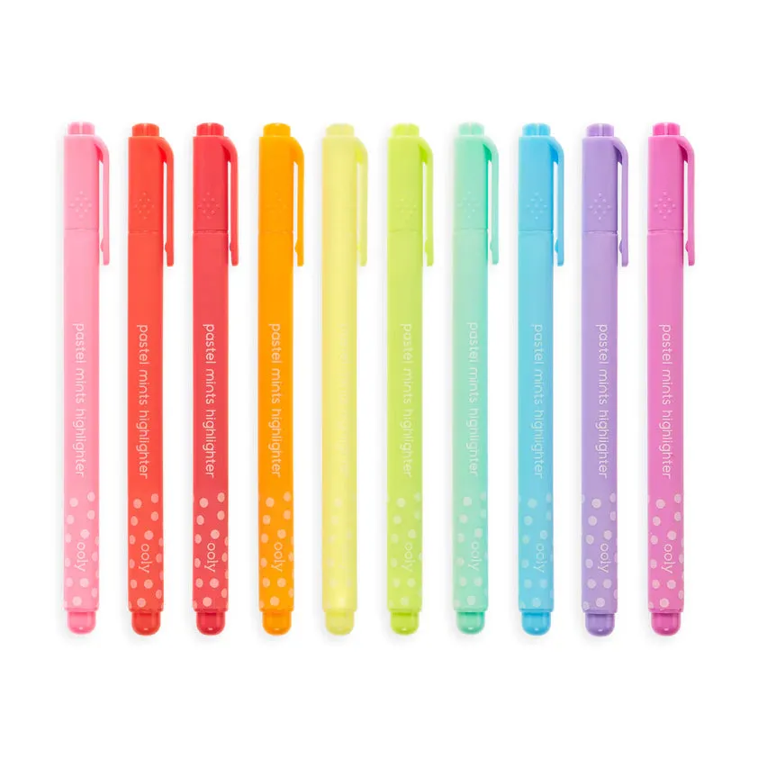 Ooly Pastel Mints Scented Flextip Highlighters - Set of 10 Colors