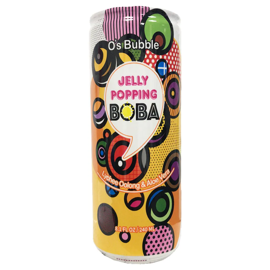 Os Bubble Jelly Lychee Oolong Aloe Vera 240ml ~ 蘆薈爆珠烏龙茶荔枝 240ml