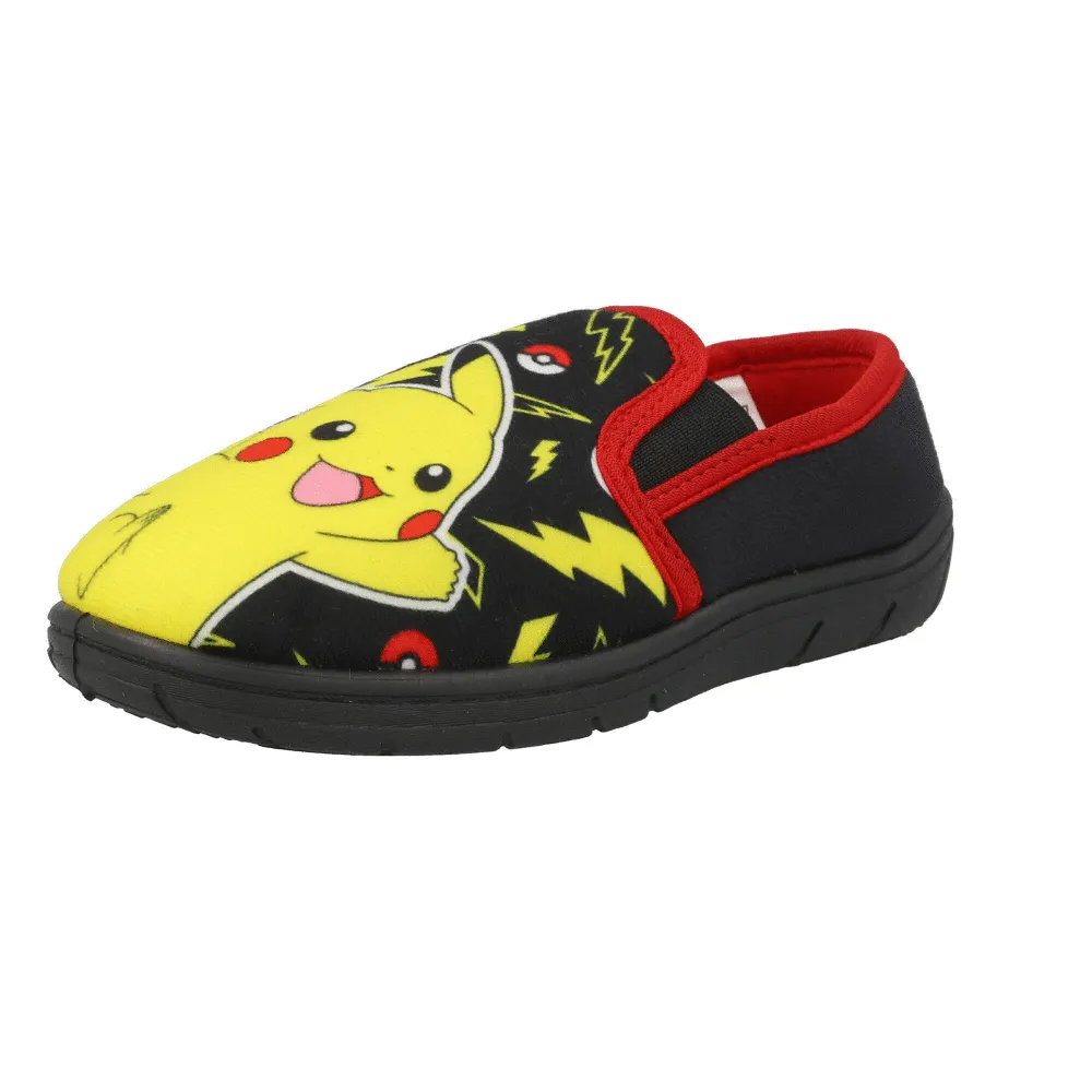 Pokémon Garrison Black Kids Slippers