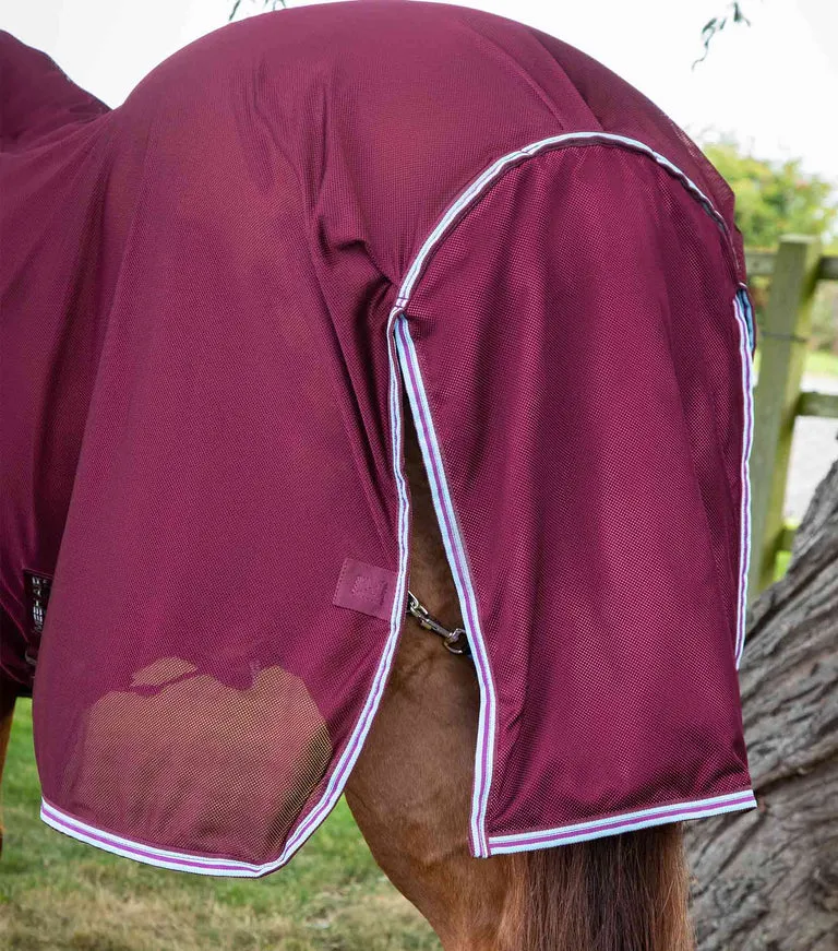 Premier Equine Combo Mesh Air Fly Rug (Burgundy)