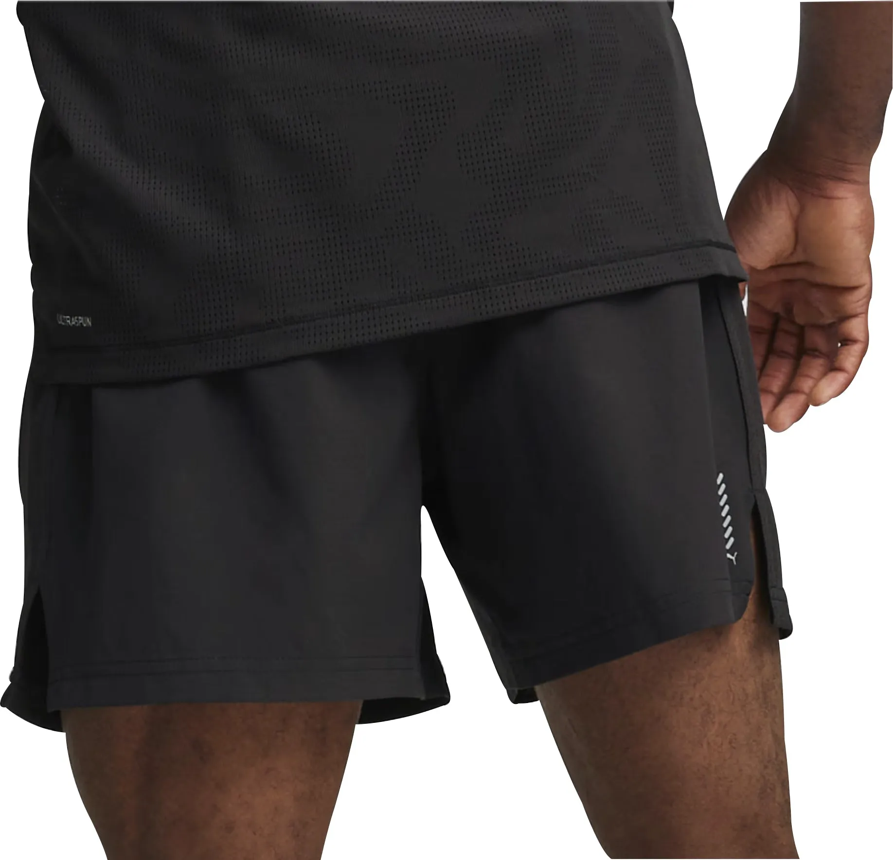 Puma Run Velocity Ultraweave 5 Inch Mens Running Shorts - Black