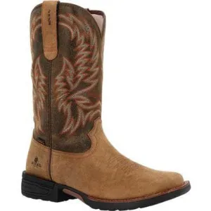 Rocky Men's Bronco 12" Soft Toe WP Western Classic Boot- Tobacco- RKW0451