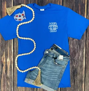 ROYAL BLUE Pocket Puff {LAND OF THE FREE} Crew Neck Tee
