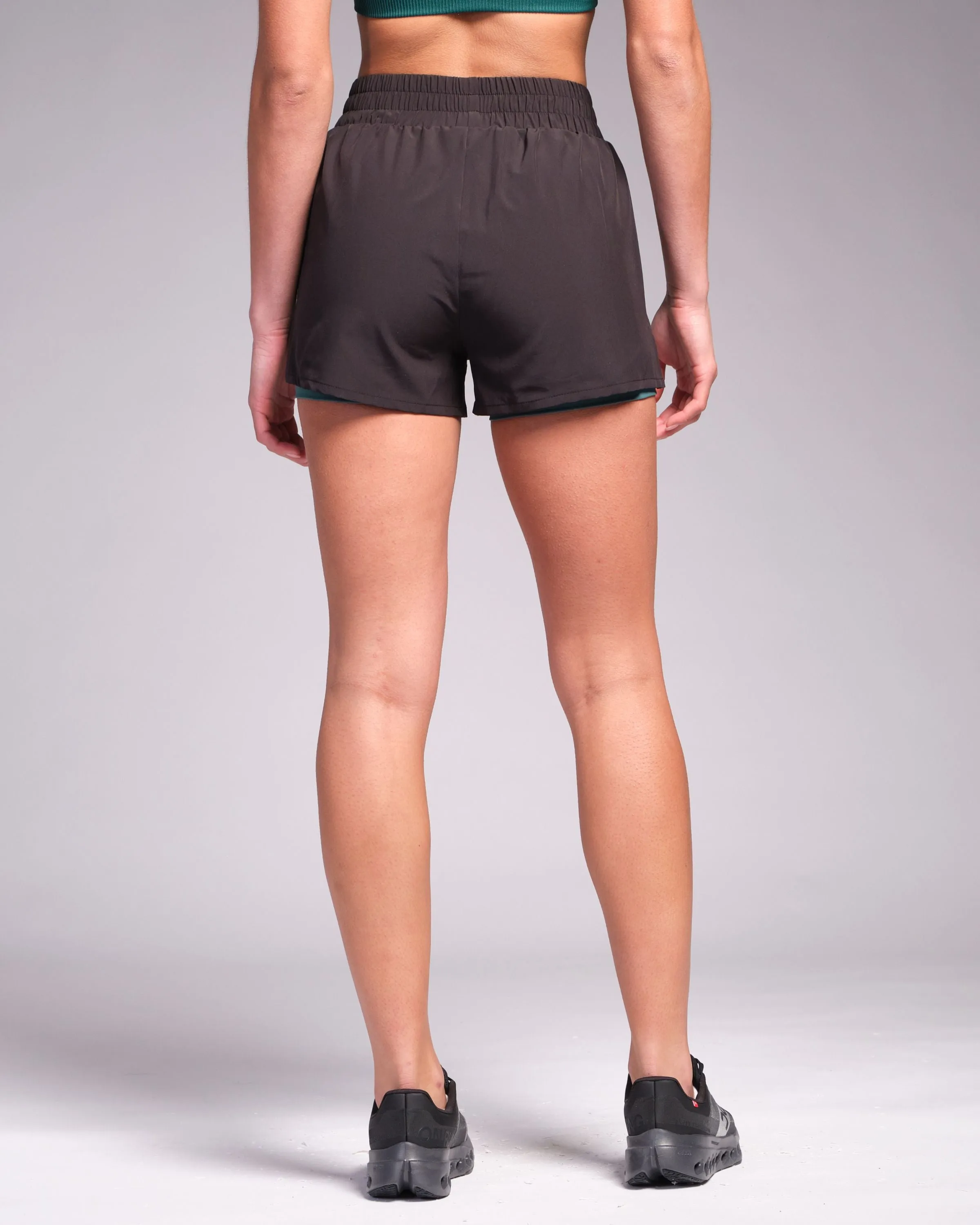 RUNSeries Pace Running Shorts Black/Jungle Green