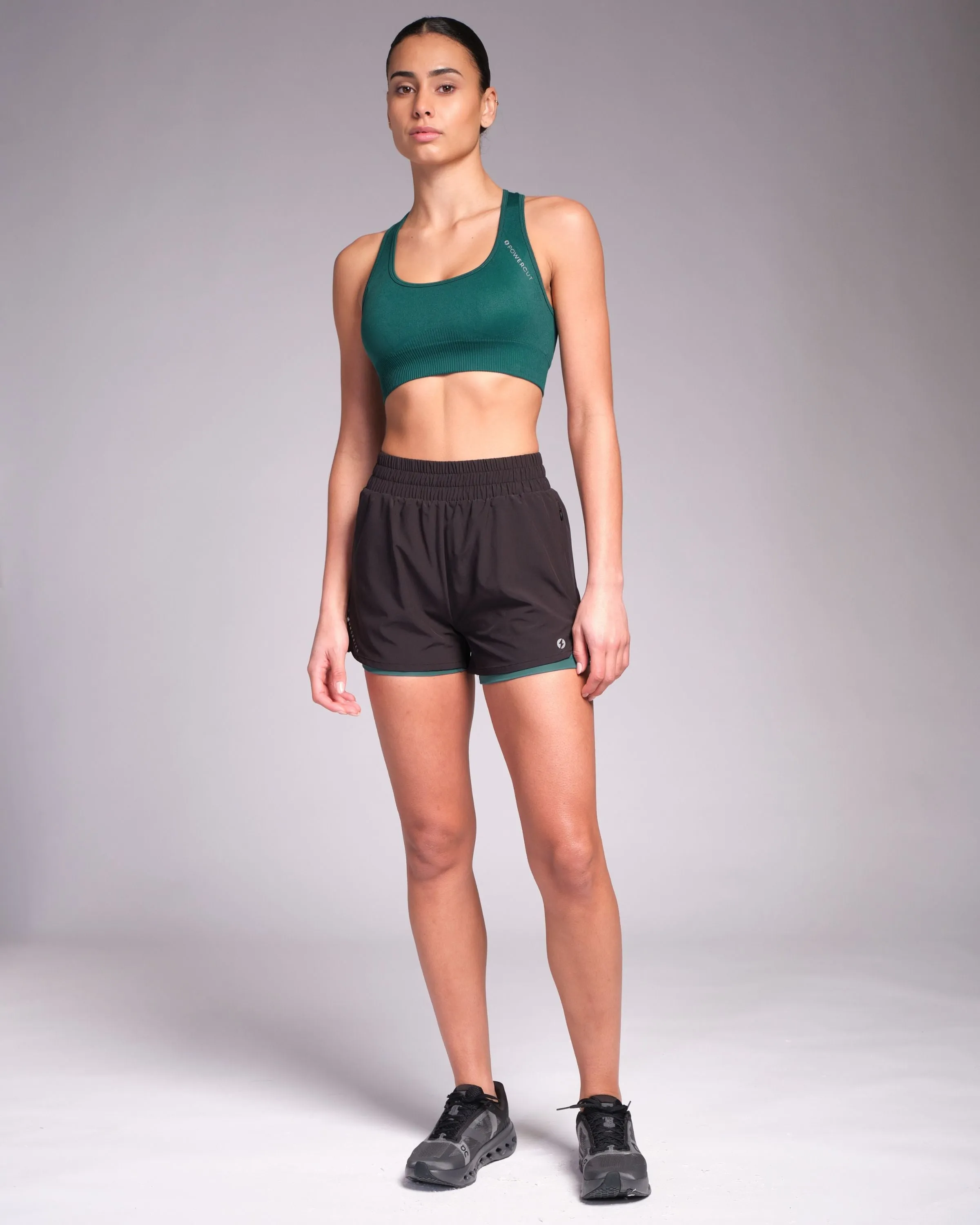 RUNSeries Pace Running Shorts Black/Jungle Green
