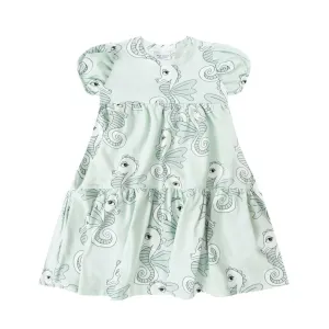 Seahorse Mint Puff Dress