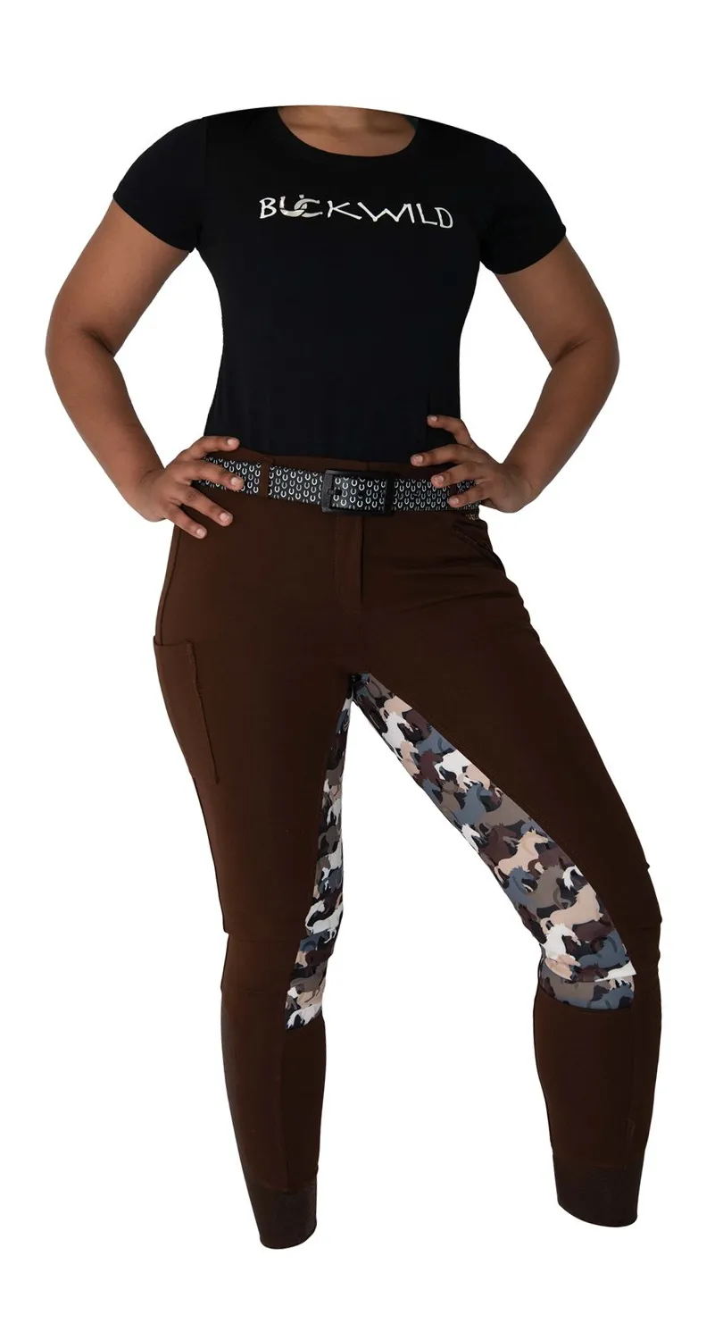Signature Mid-Waist Breech | Mocha   Camo | Side Pocket