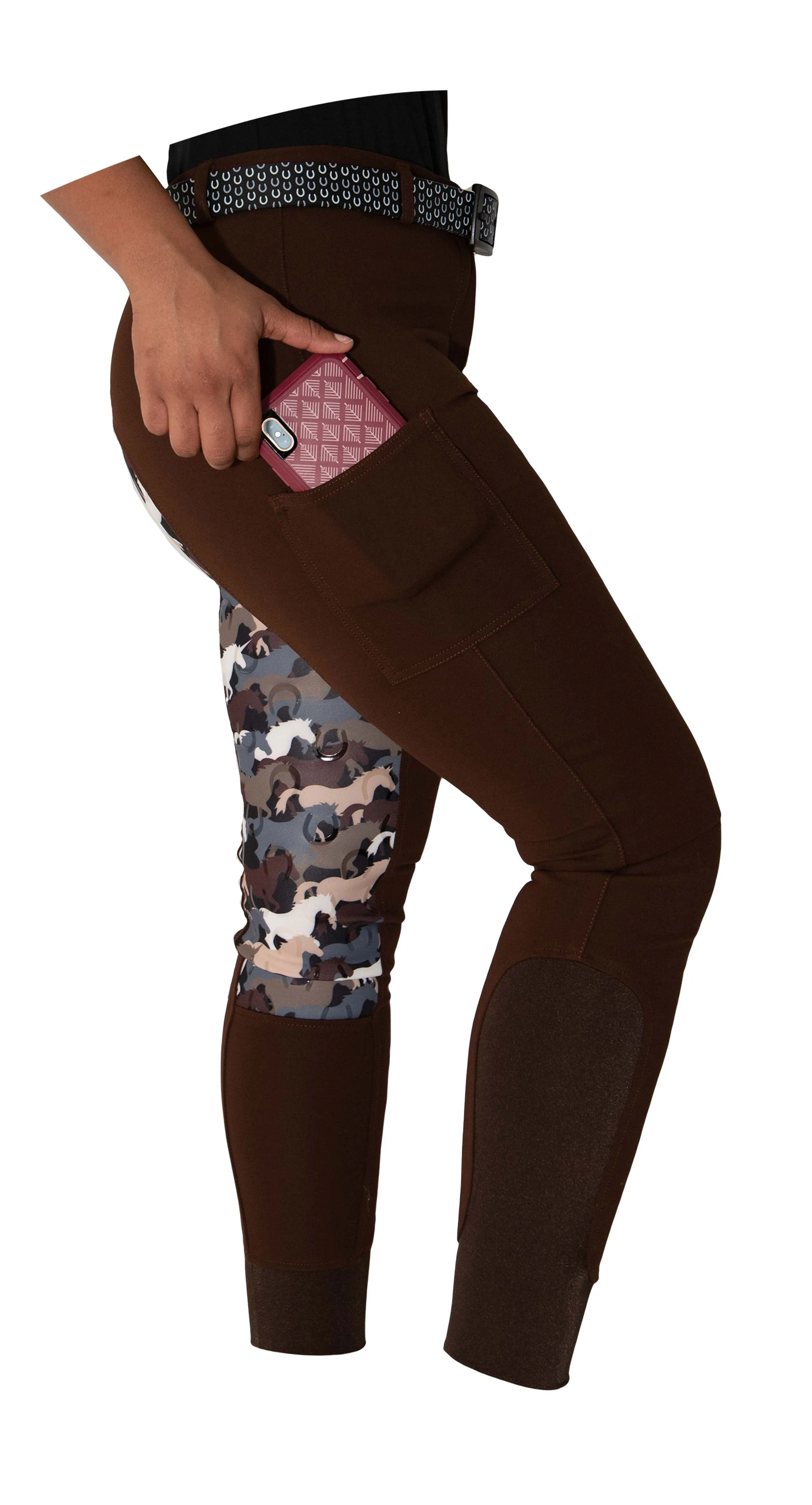 Signature Mid-Waist Breech | Mocha   Camo | Side Pocket