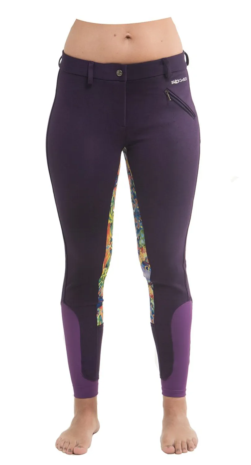 Signature Mid-Waist Breech | Purple   Painted Ponies | Side Pocket