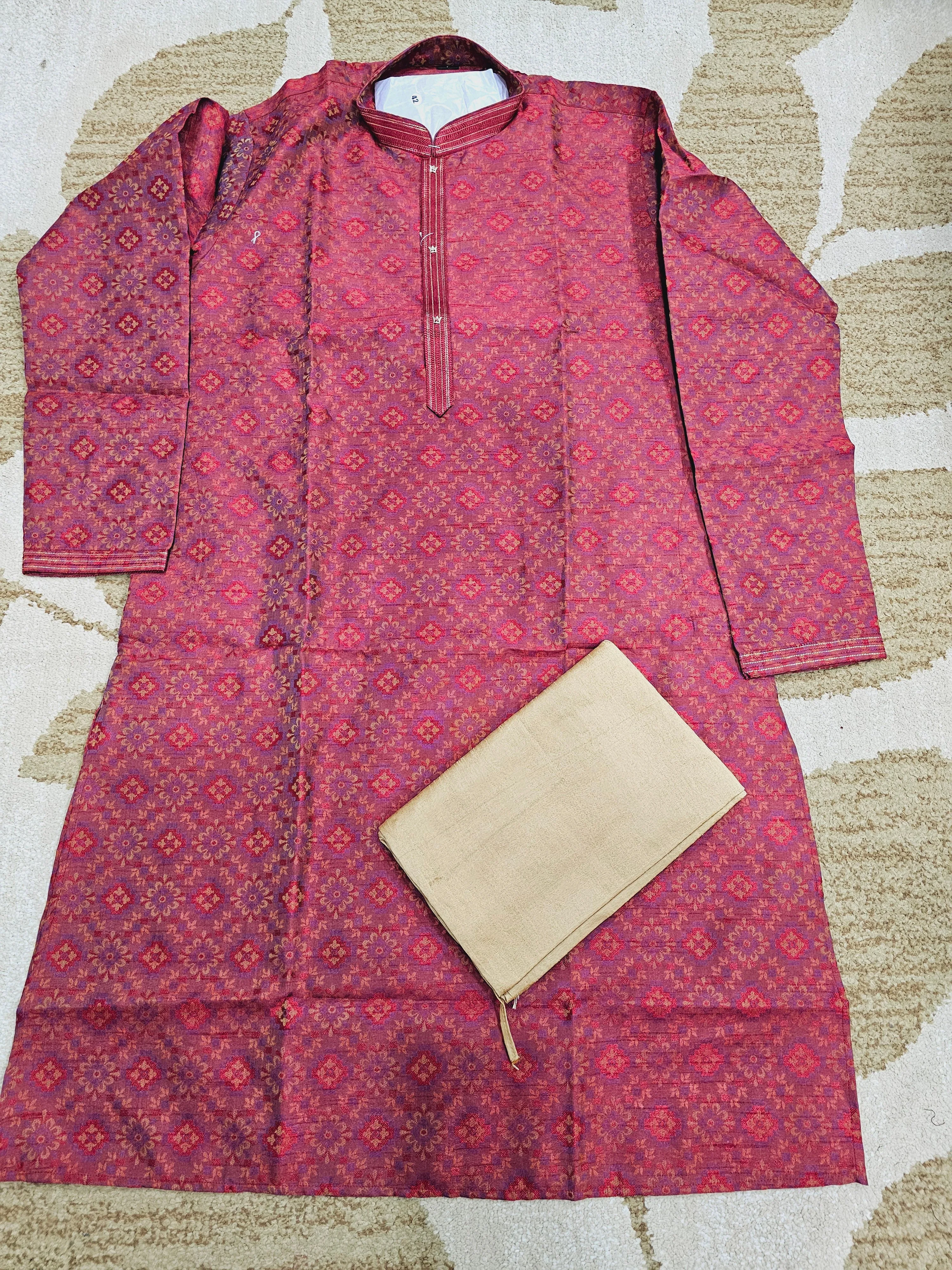 Silk Woven Men’s Kurta set