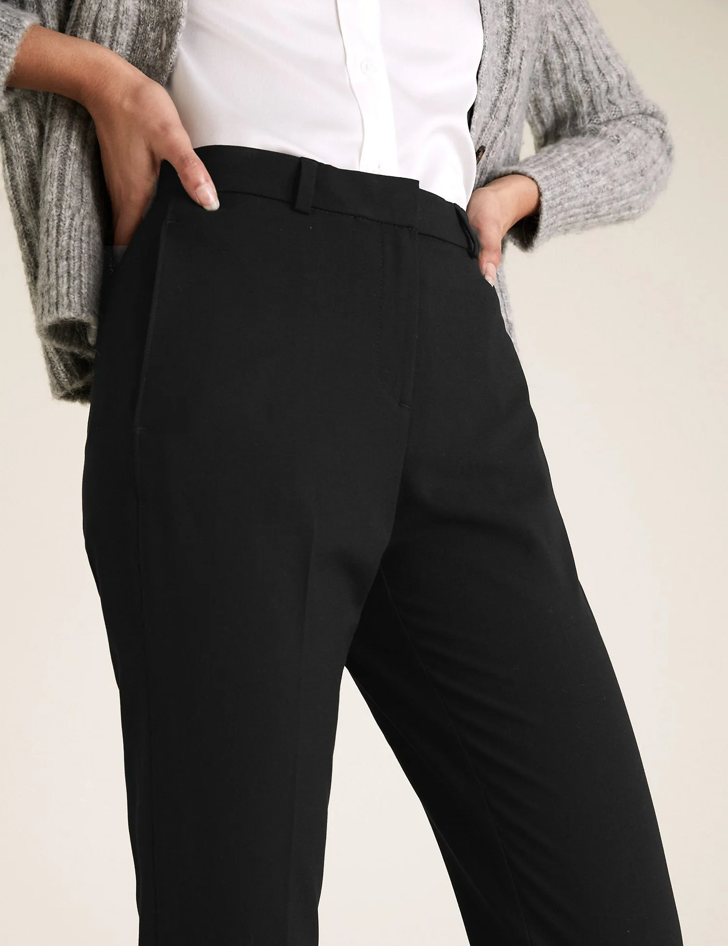Slim Leg Ankle Grazer Trousers