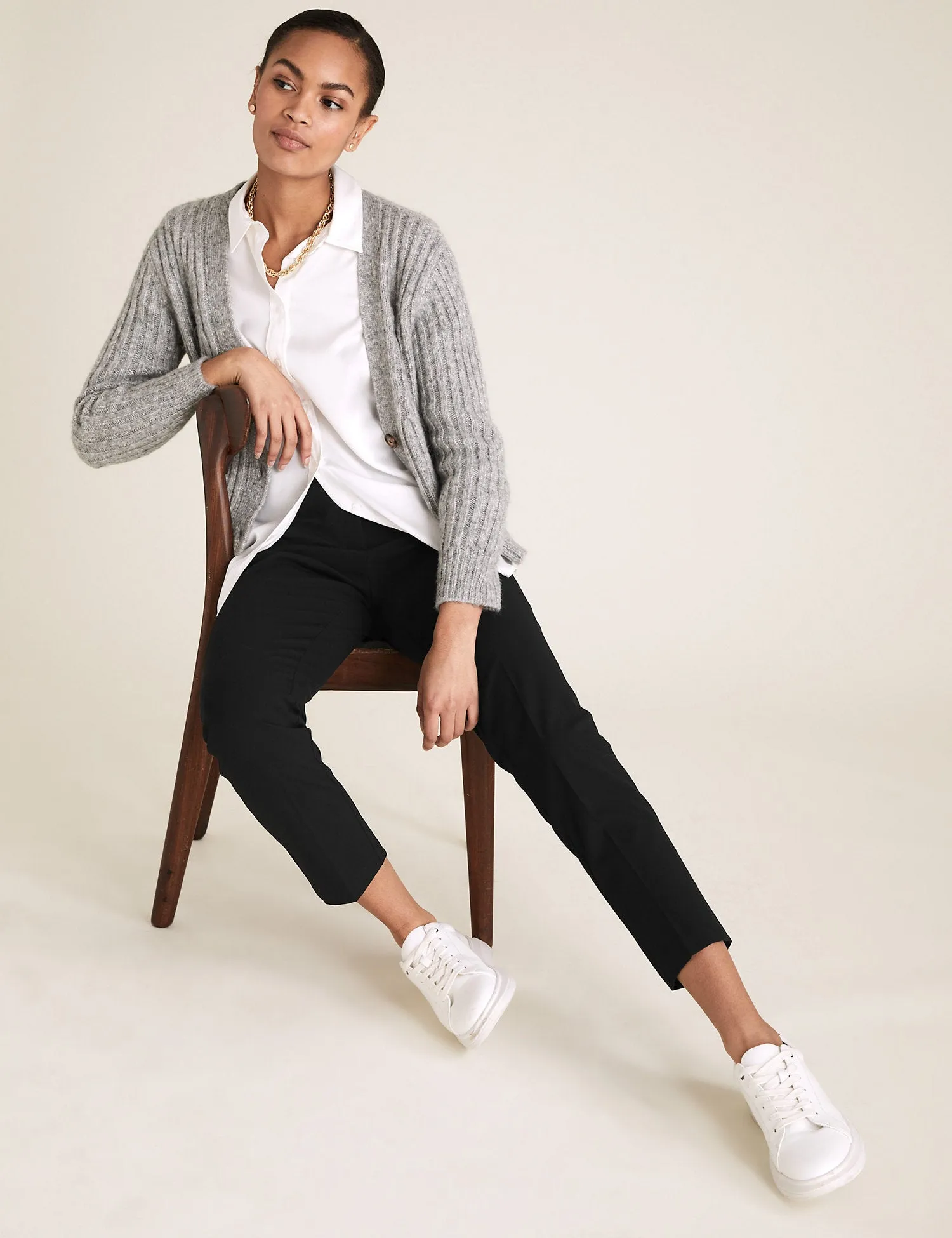 Slim Leg Ankle Grazer Trousers