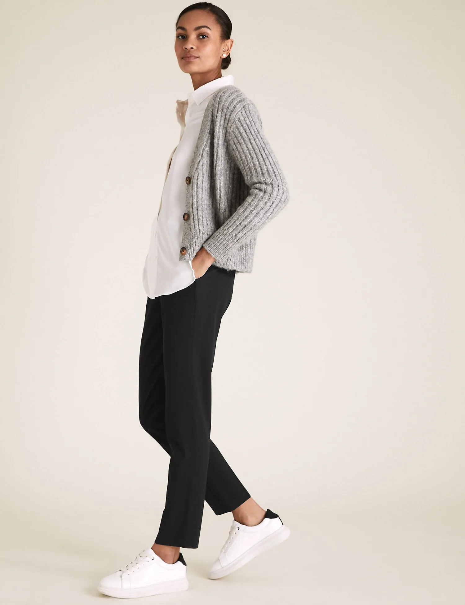 Slim Leg Ankle Grazer Trousers