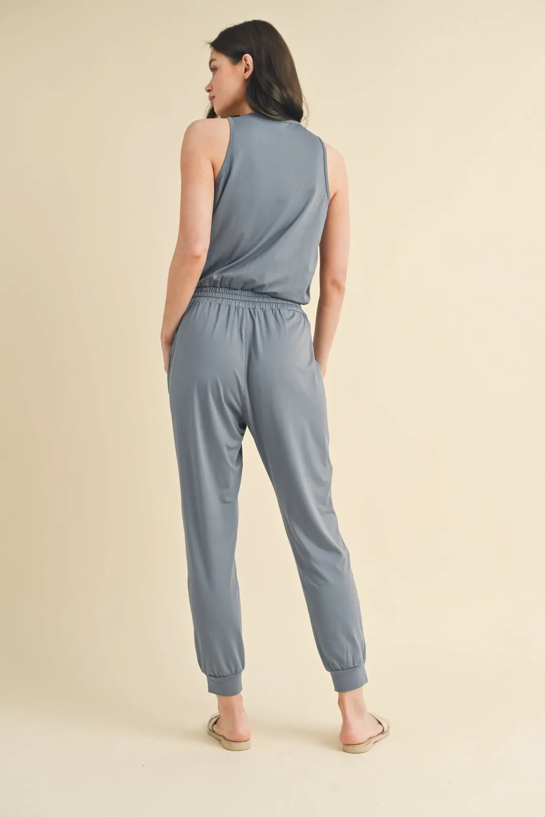 Soft Touch Knit Jumpsuit by Wishlist | Slate