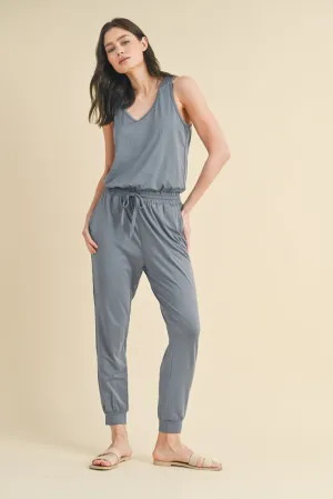 Soft Touch Knit Jumpsuit by Wishlist | Slate