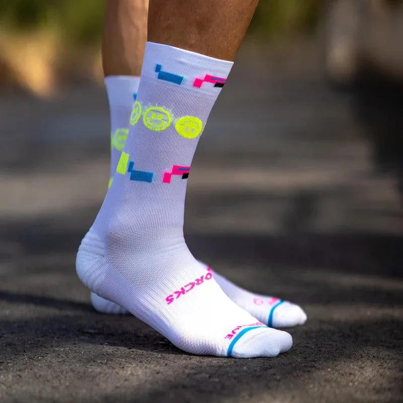 Sporcks - 80's Night White - Running Socks