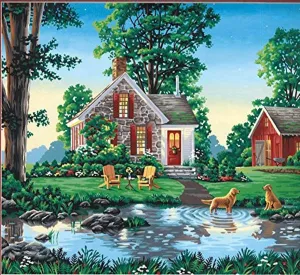 Summer Cottage Paint by Number Kit by PaintWorks Dimensions