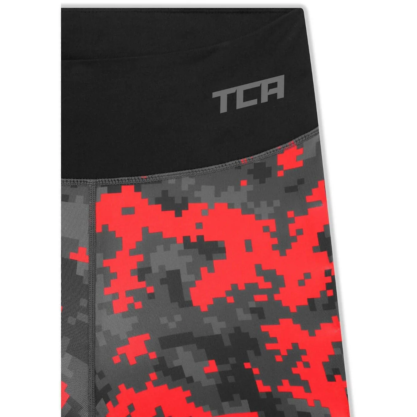 TCA Supreme Graphic Womens Long Running Tights - Red
