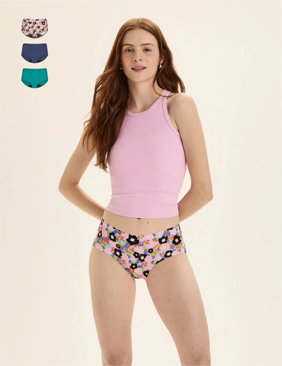 Teen Leakproof UltraThin No-Show Boyshort 3-Pack