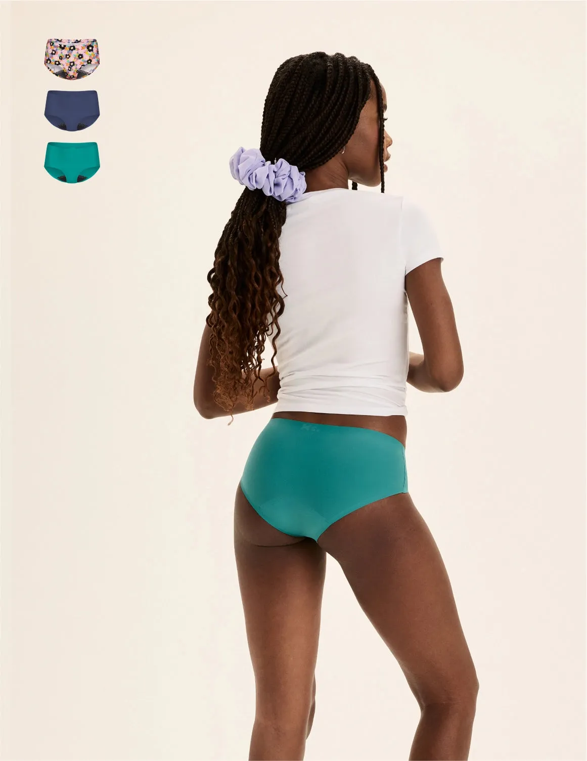 Teen Leakproof UltraThin No-Show Boyshort 3-Pack